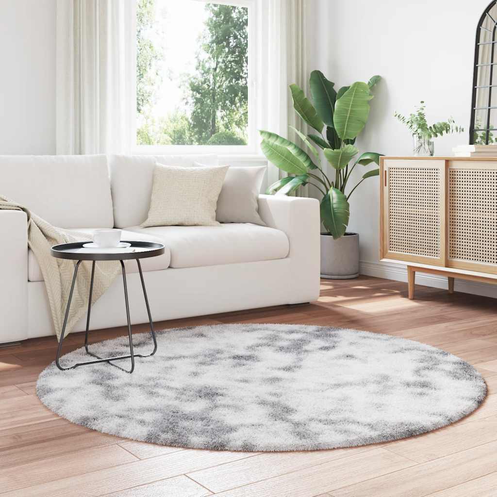 Flossteppe med lang luv NAVARRA lysegrå 160x160 cm polyester