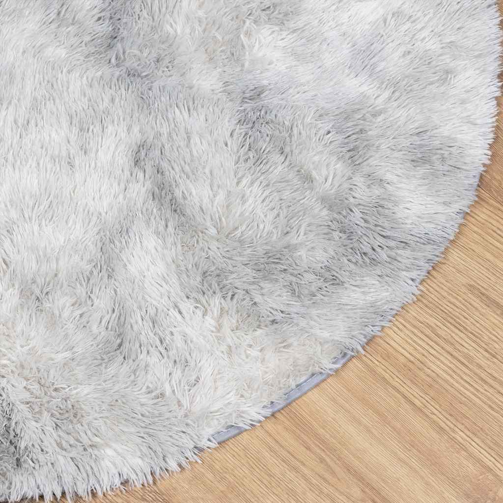 Flossteppe med lang luv NAVARRA lysegrå 160x160 cm polyester