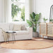 Flossteppe med lang luv NAVARRA beige 200x200 cm polyester