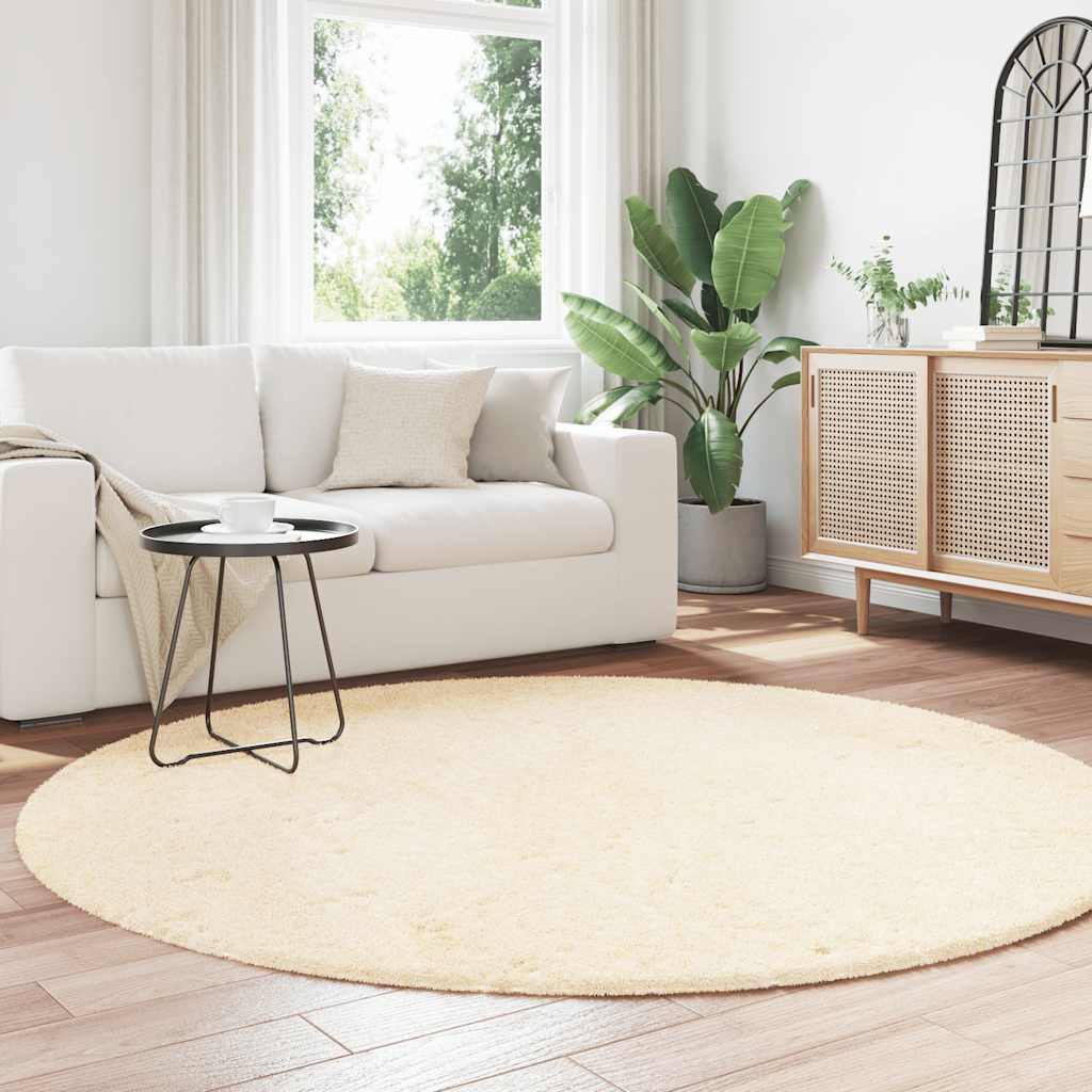 Flossteppe med lang luv NAVARRA krem 200x200 cm polyester