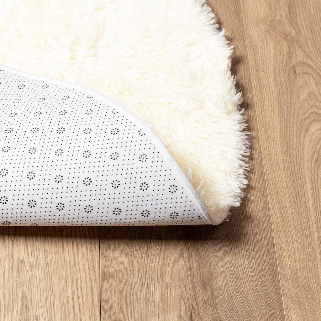 Flossteppe med lang luv NAVARRA krem 200x200 cm polyester