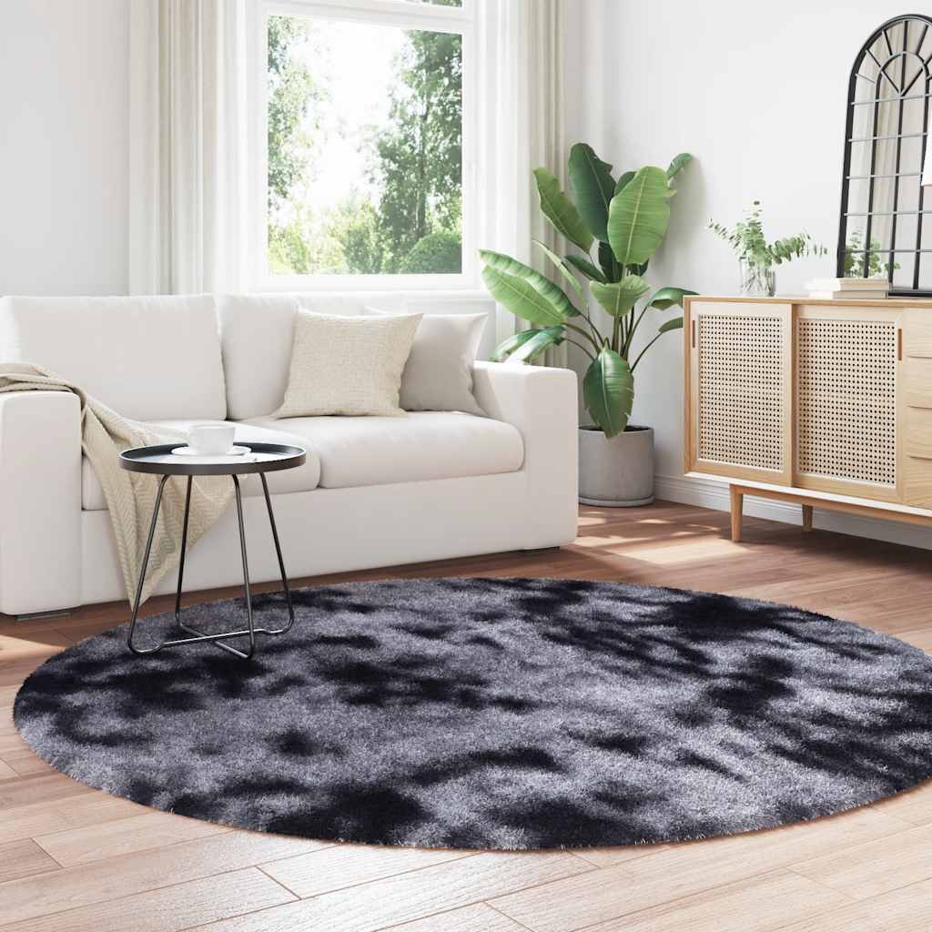 Flossteppe med lang luv NAVARRA mørkegrå 200x200 cm polyester