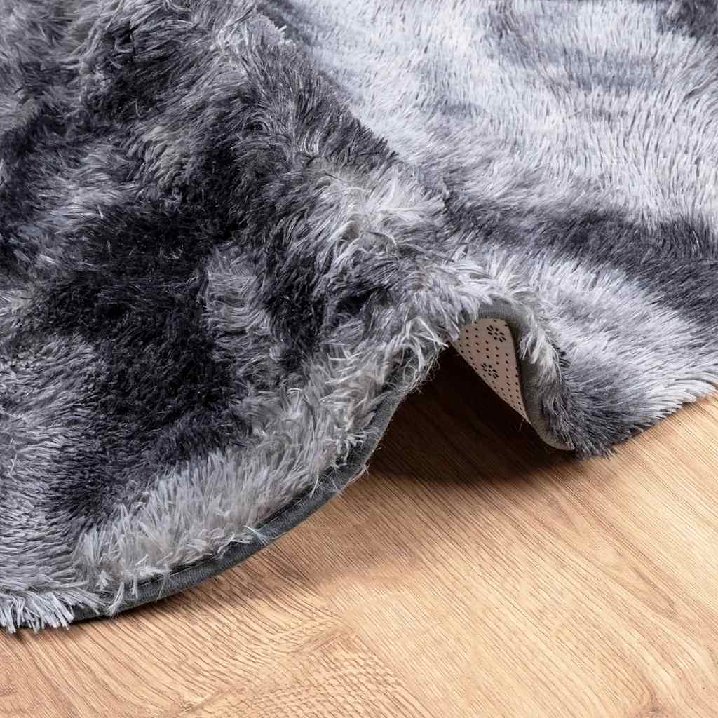 Flossteppe med lang luv NAVARRA mørkegrå 200x200 cm polyester