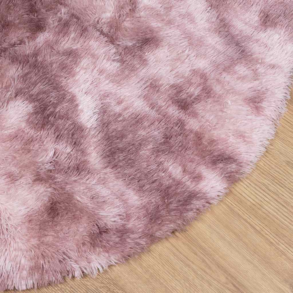 Flossteppe med lang luv NAVARRA støvet rosa 200x200cm polyester