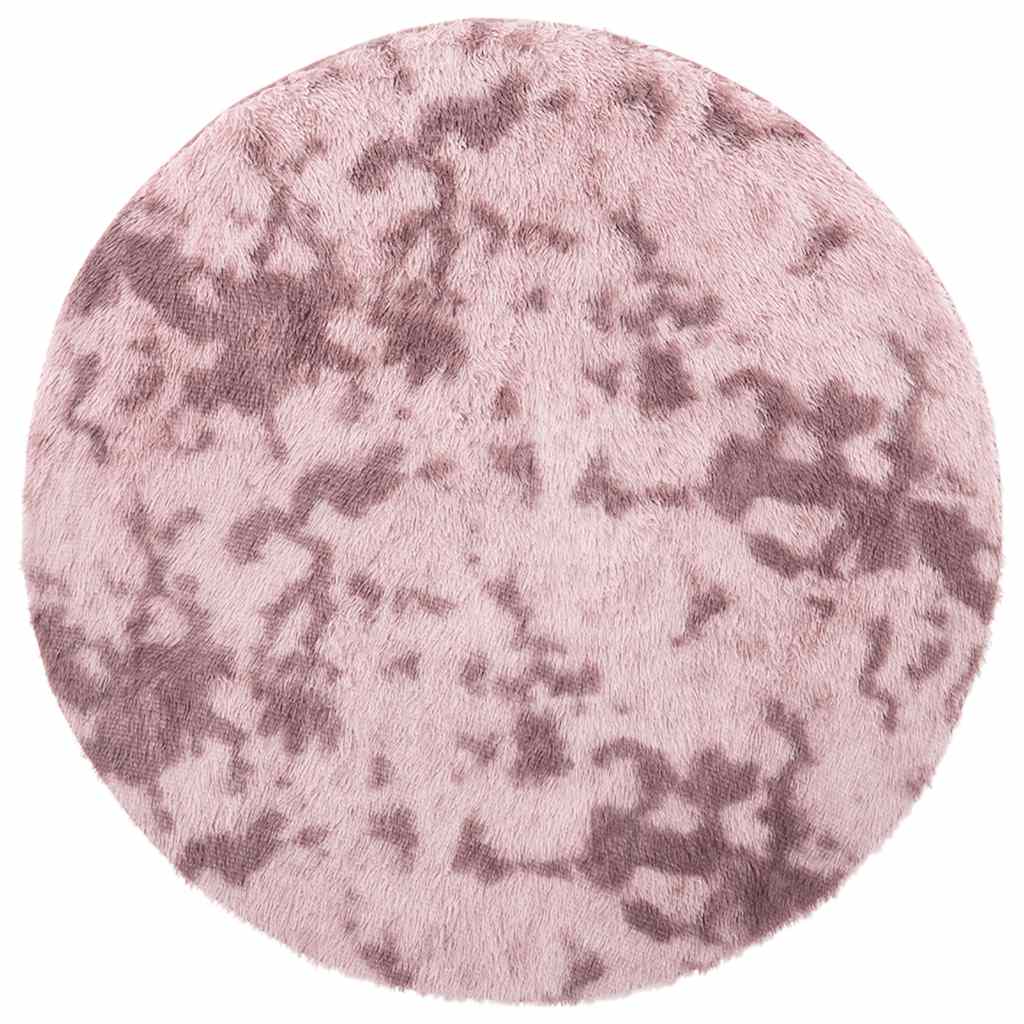 Flossteppe med lang luv NAVARRA støvet rosa 240x240cm polyester