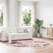 Flossteppe med lang luv NAVARRA støvet rosa 240x240cm polyester