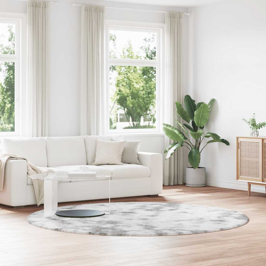 Flossteppe med lang luv NAVARRA lysegrå 240x240 cm polyester