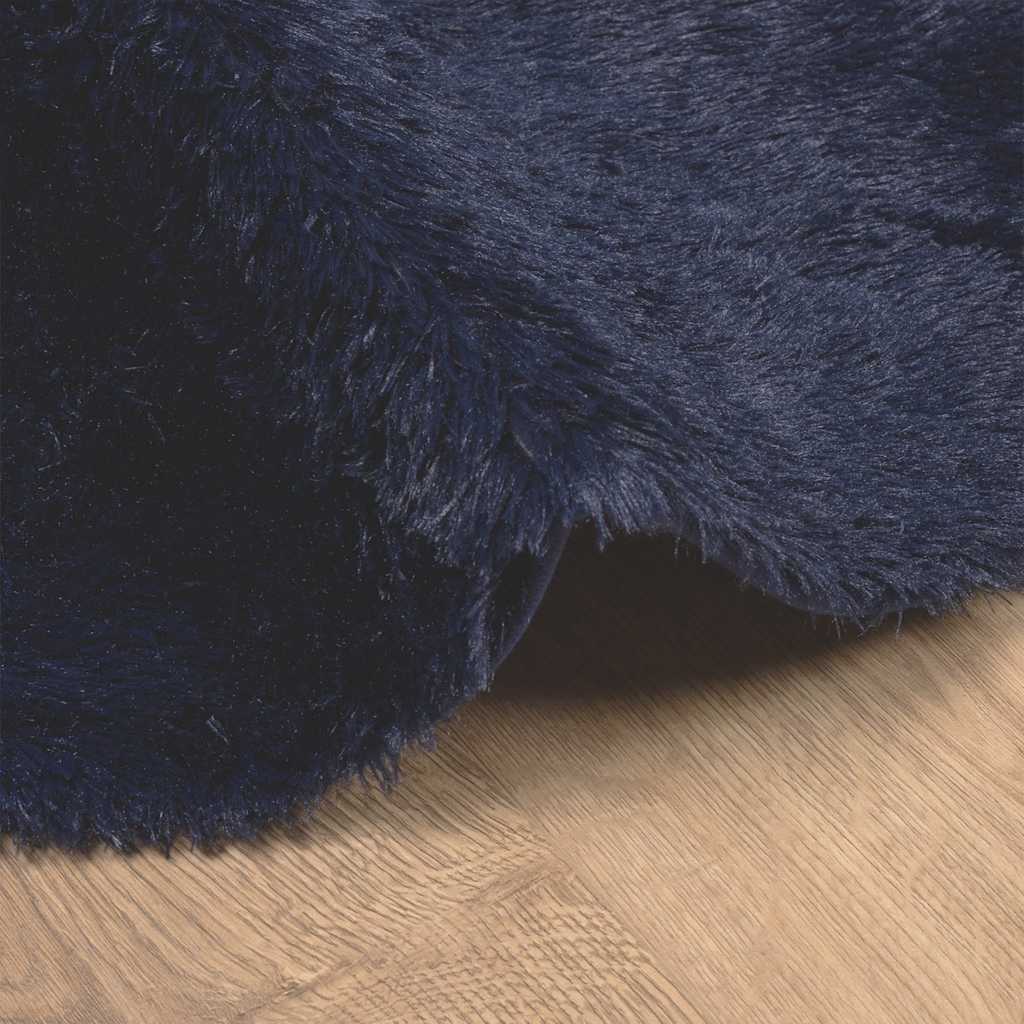 Flossteppe med lang luv NAVARRA marine 240x240 cm polyester