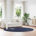 Flossteppe med lang luv NAVARRA marine 240x240 cm polyester