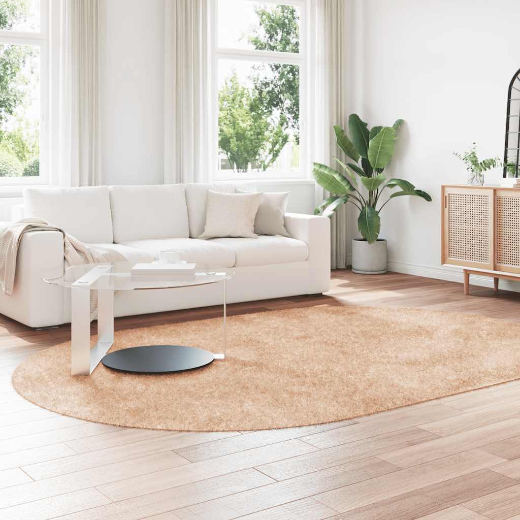Flossteppe med lang luv NAVARRA beige 300x200 cm polyester