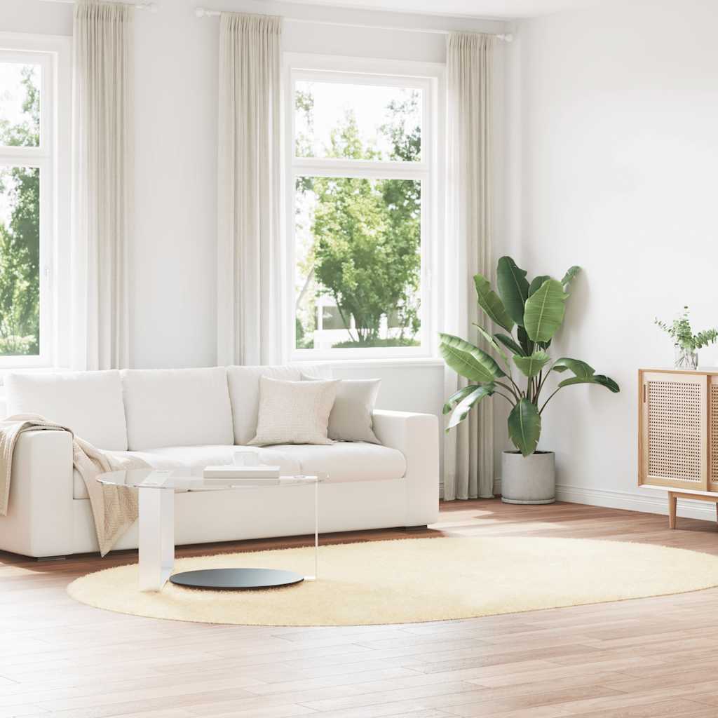 Flossteppe med lang luv NAVARRA krem 300x200 cm polyester