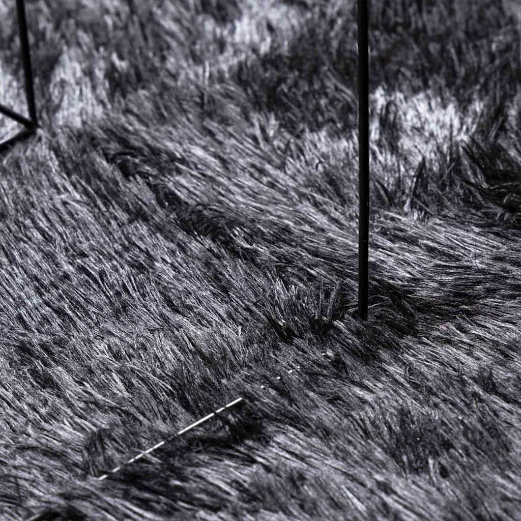 Flossteppe med lang luv NAVARRA mørkegrå 300x200 cm polyester