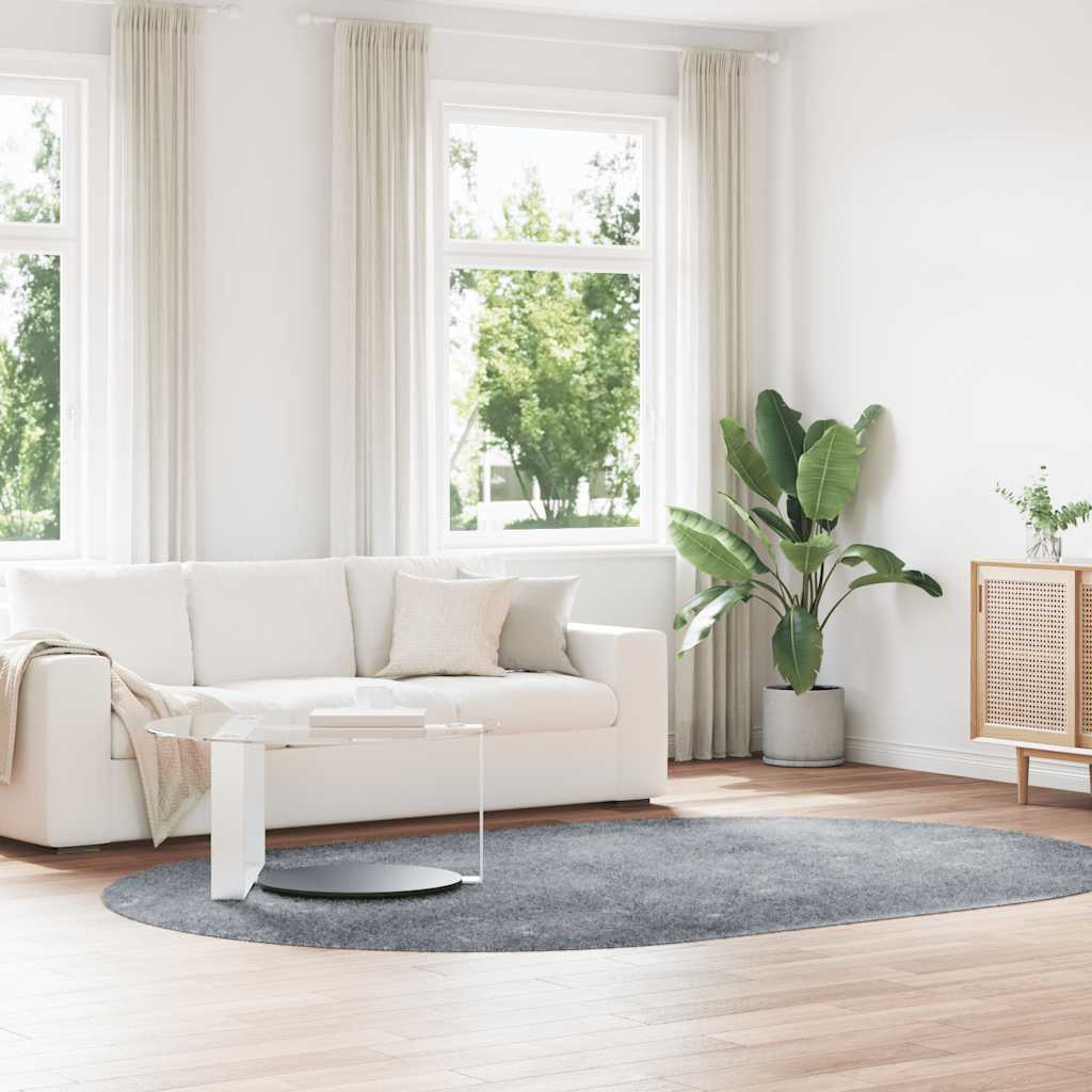 Flossteppe med lang luv NAVARRA lysegrå 300x200 cm polyester vidaXL