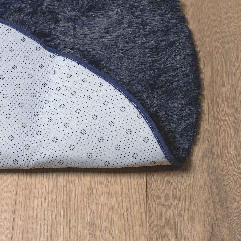 Flossteppe med lang luv NAVARRA marine 300x200 cm polyester