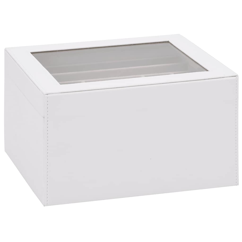 Smykkeskrin 3-lags hvit 23x20,5x14 cm