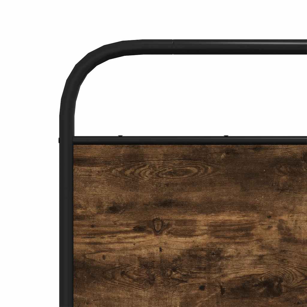 Sengeramme uten madrass røkt eik 140x190 cm konstruert tre