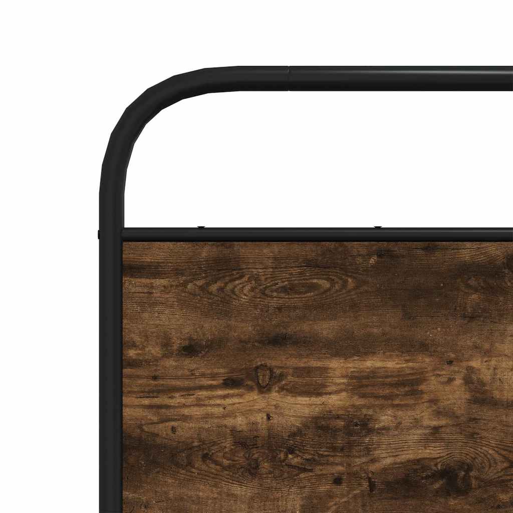 Sengeramme uten madrass røkt eik 140x200 cm konstruert tre