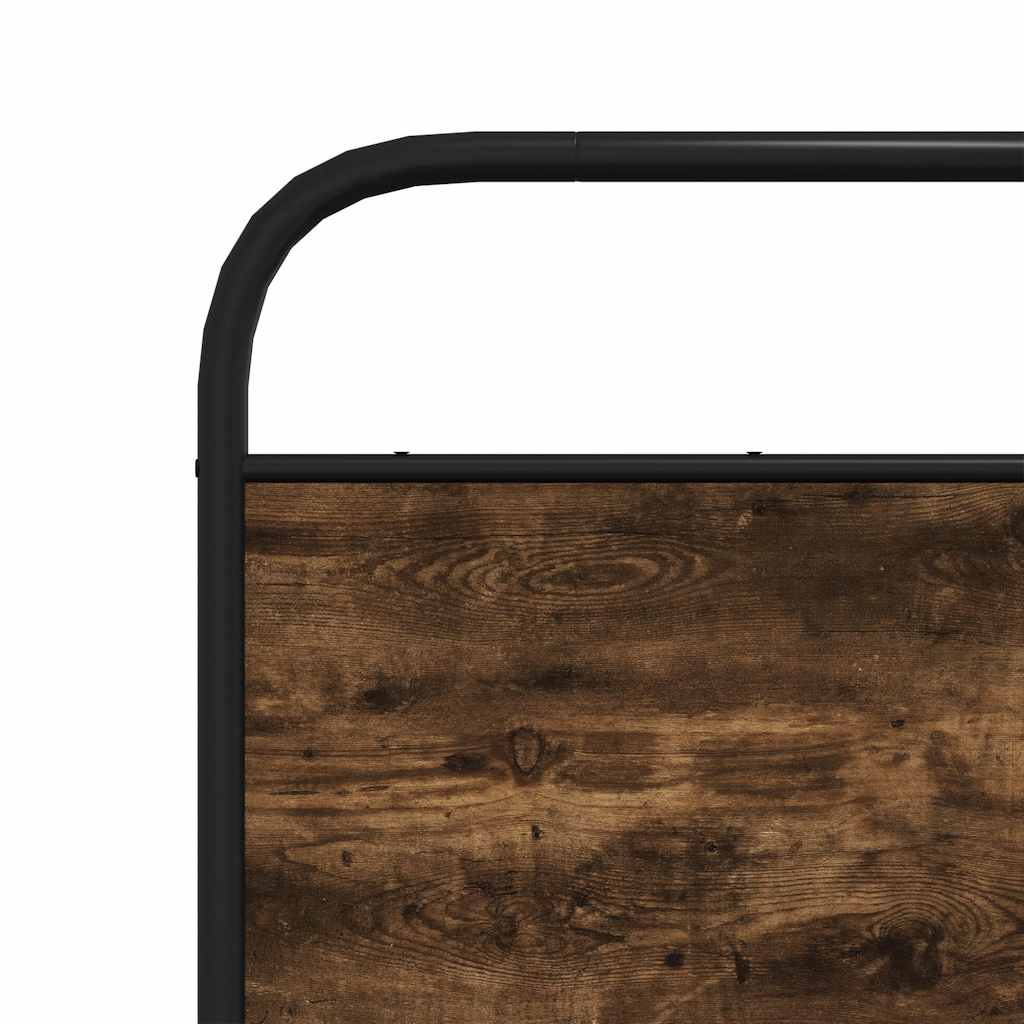 Sengeramme uten madrass røkt eik 150x200 cm konstruert tre