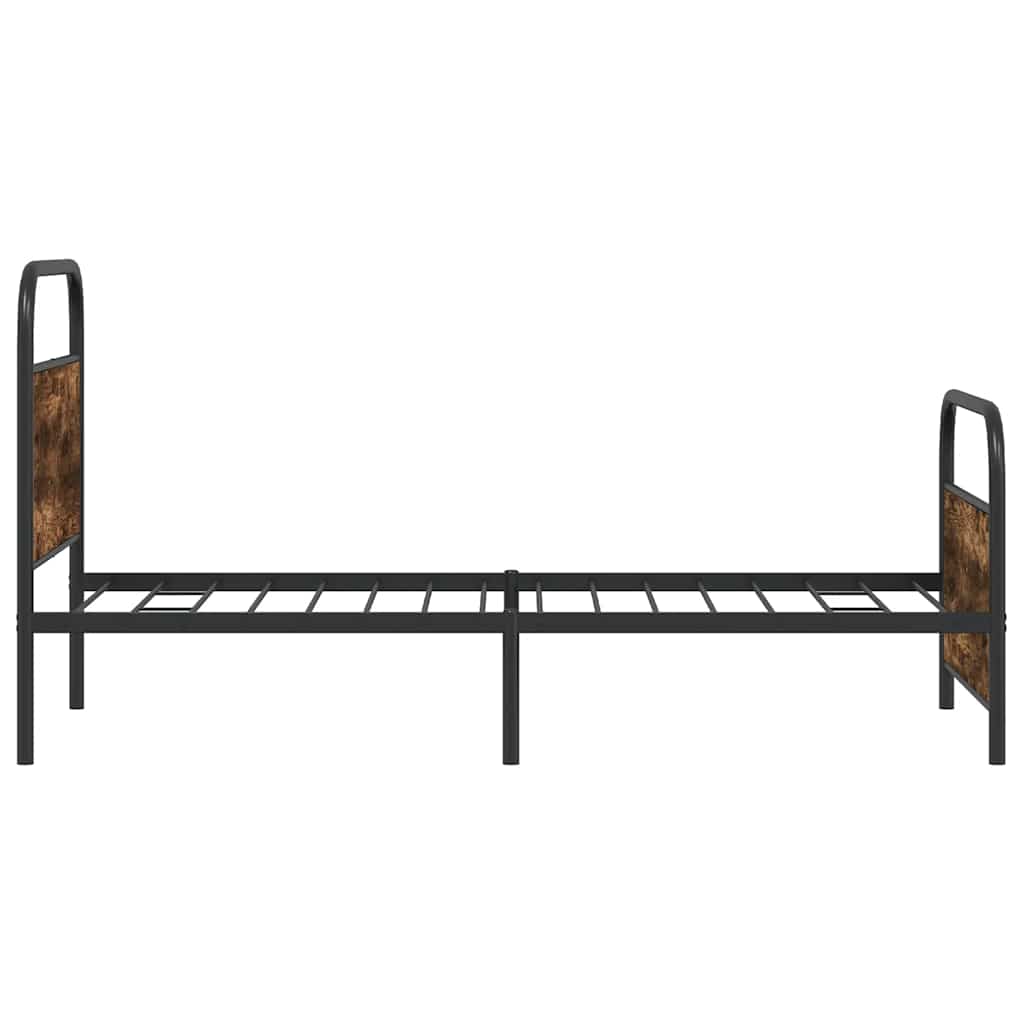 Sengeramme uten madrass røkt eik 90x190 cm konstruert tre