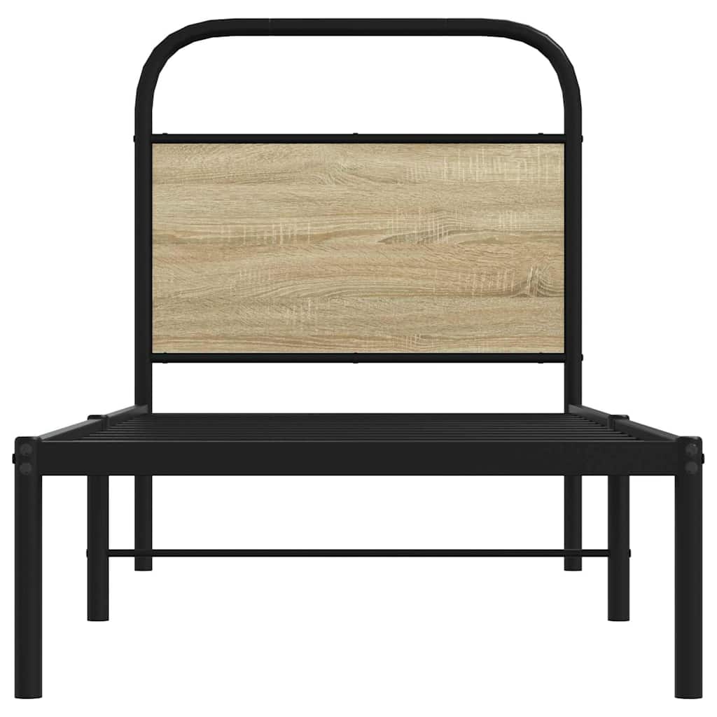 Sengeramme uten madrass sonoma eik 75x190 cm konstruert tre