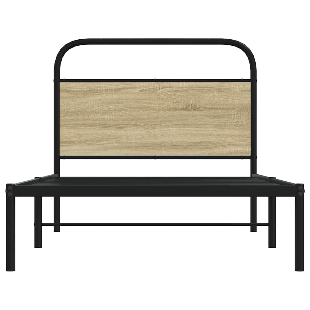 Sengeramme uten madrass sonoma eik 90x190 cm konstruert tre