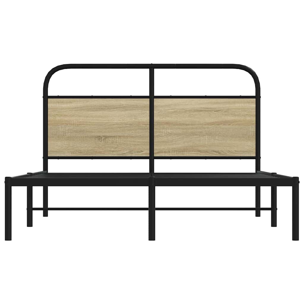 Sengeramme uten madrass sonoma eik 140x190 cm konstruert tre