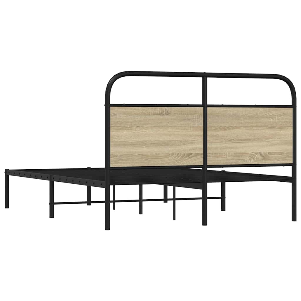 Sengeramme uten madrass sonoma eik 140x190 cm konstruert tre