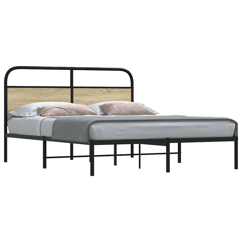 Sengeramme uten madrass sonoma eik 150x200 cm konstruert tre