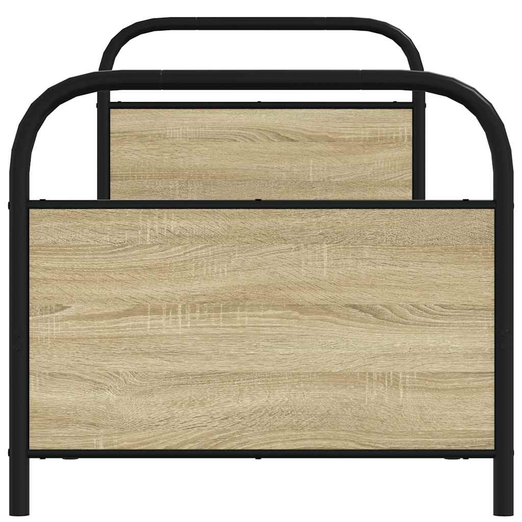 Sengeramme uten madrass sonoma eik 80x200 cm konstruert tre