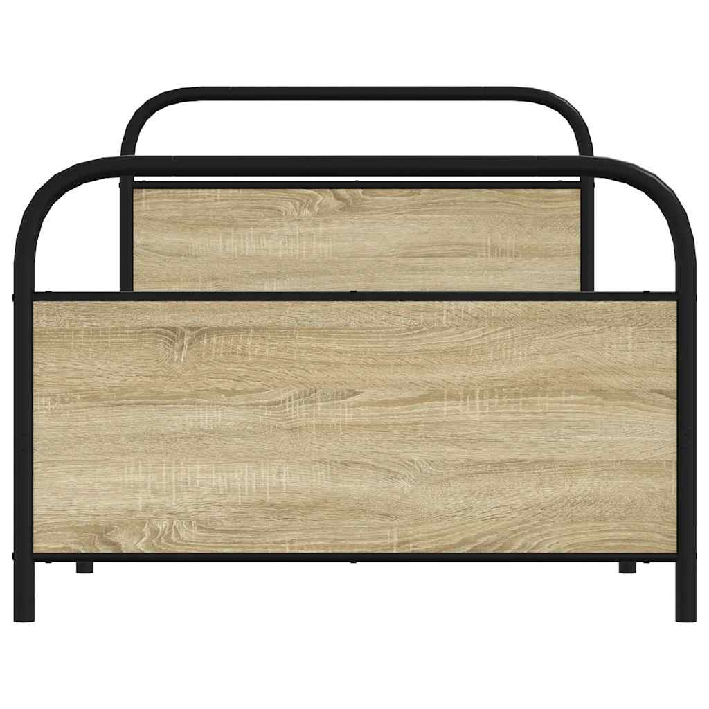 Sengeramme uten madrass sonoma eik 90x190 cm konstruert tre