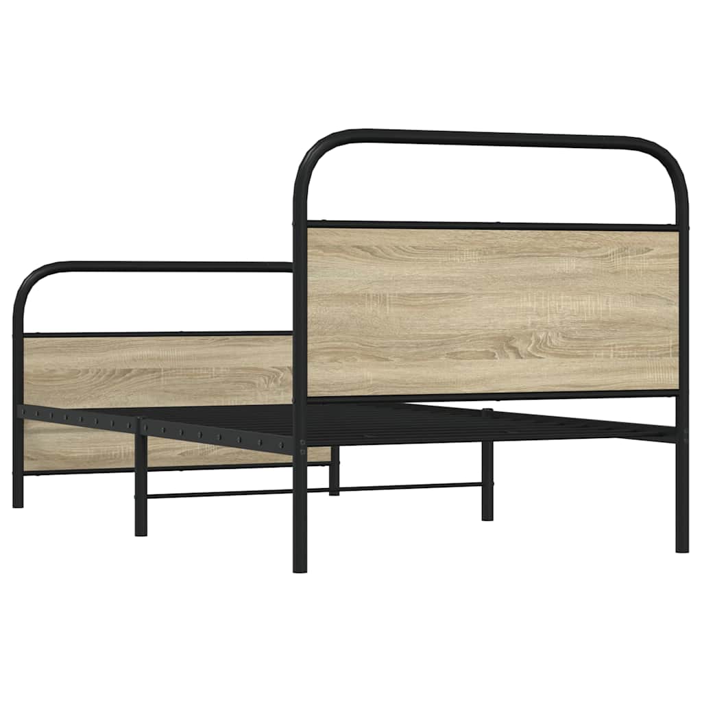 Sengeramme uten madrass sonoma eik 90x190 cm konstruert tre