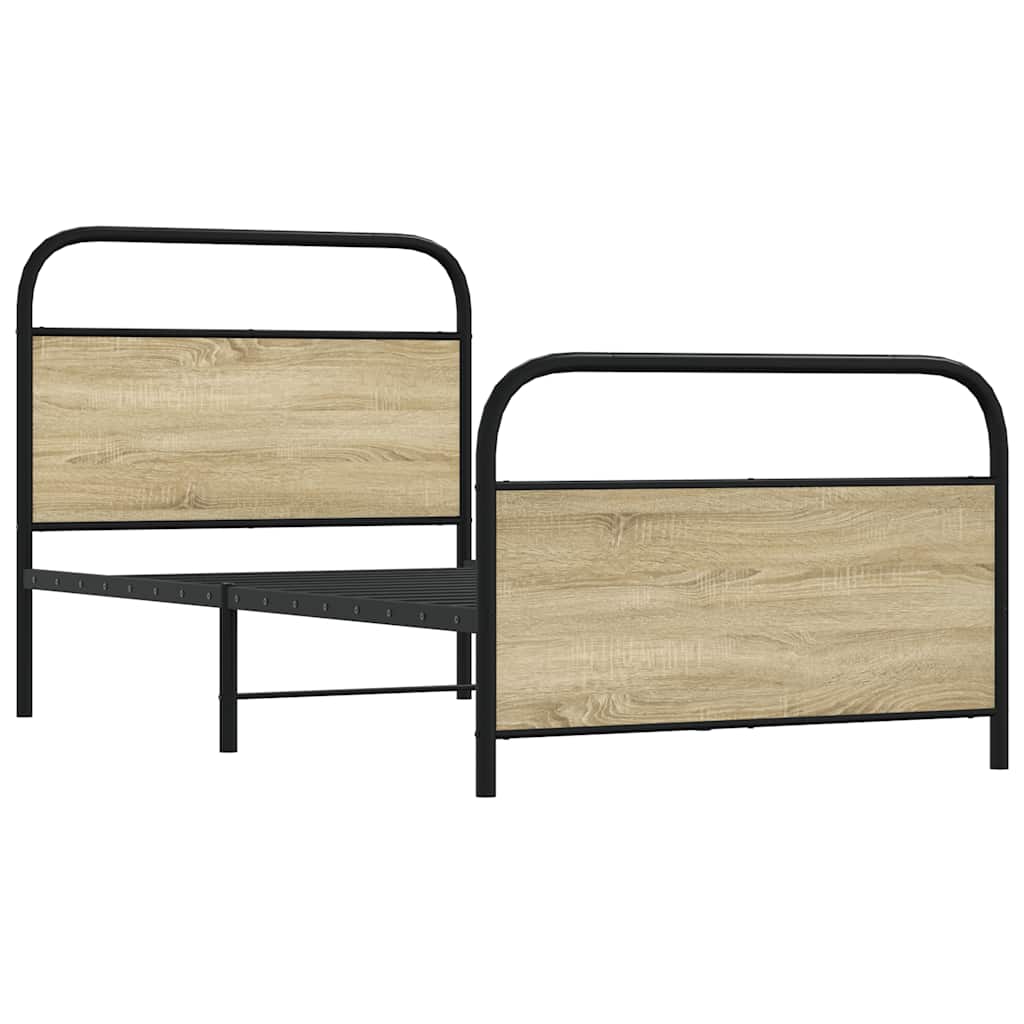 Sengeramme uten madrass sonoma eik 90x200 cm konstruert tre