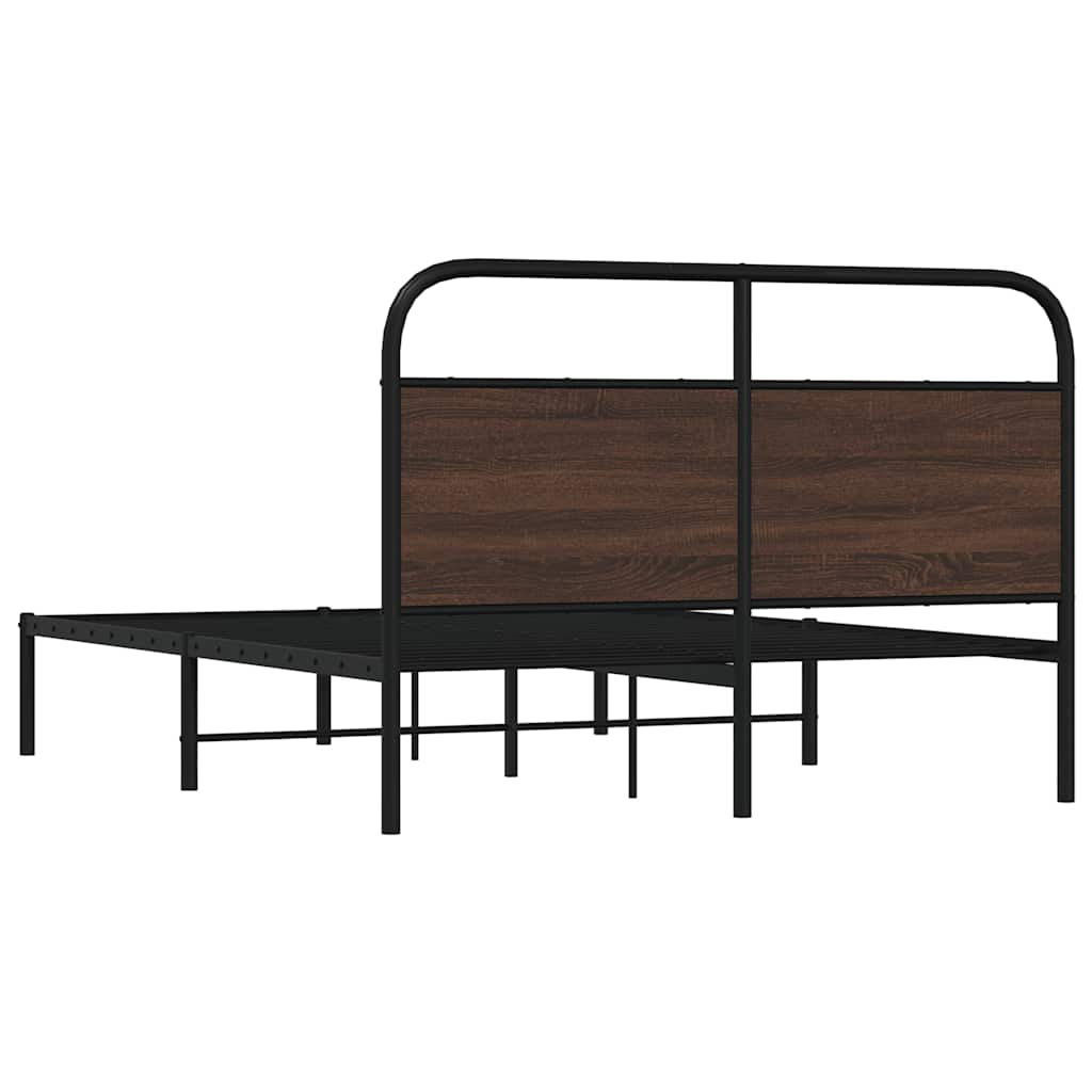 Sengeramme uten madrass brun eik 120x190 cm konstruert tre