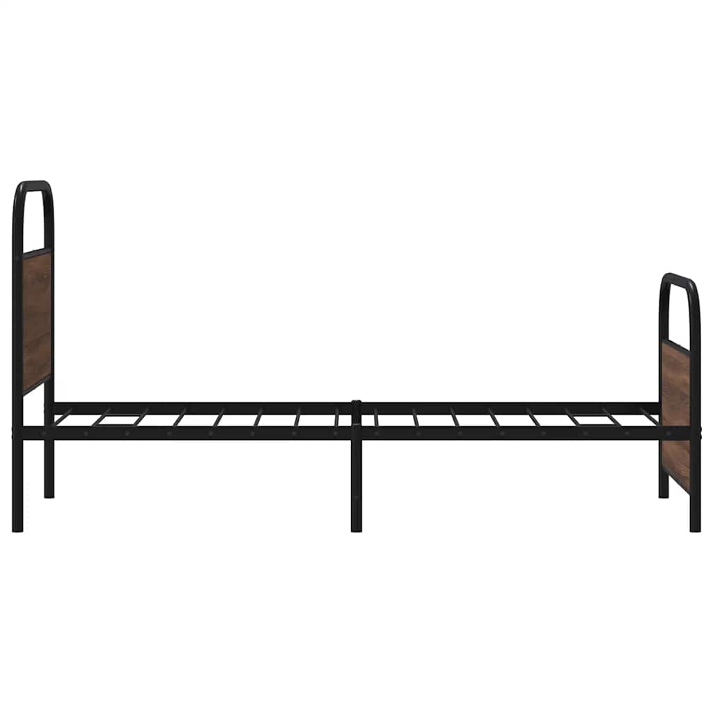Sengeramme uten madrass brun eik 75x190 cm konstruert tre