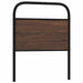 Utskiftbar sengegavl brun eik 75 cm stål og konstruert tre