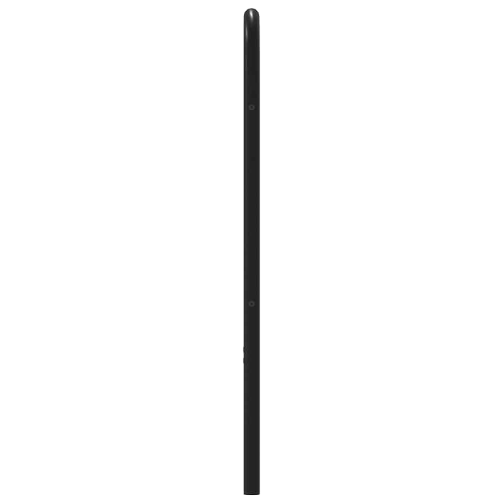 Utskiftbar sengegavl brun eik 90 cm stål og konstruert tre