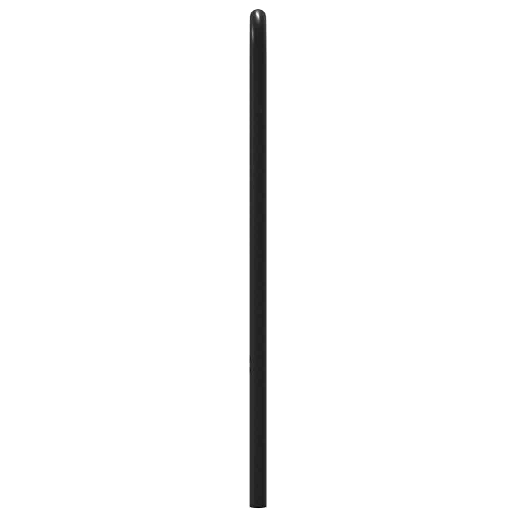 Utskiftbar sengegavl brun eik 135 cm stål og konstruert tre