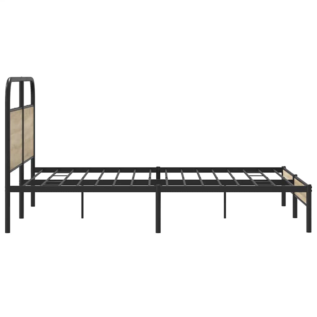 Sengeramme uten madrass røkt eik 150x200 cm konstruert tre