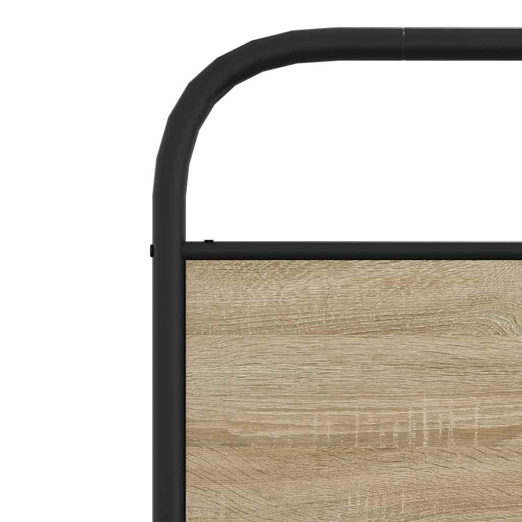 Sengeramme uten madrass røkt eik 90x190 cm konstruert tre