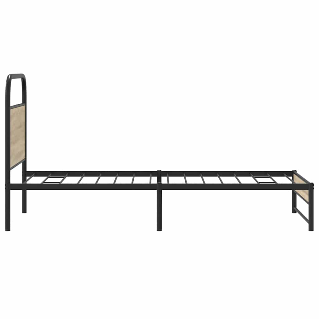 Sengeramme uten madrass røkt eik 107x203 cm konstruert tre