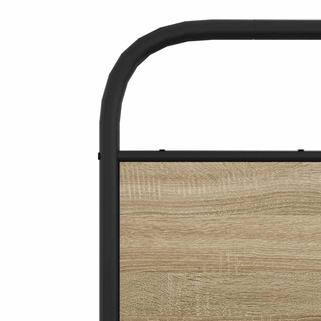 Sengeramme uten madrass røkt eik 140x190 cm konstruert tre