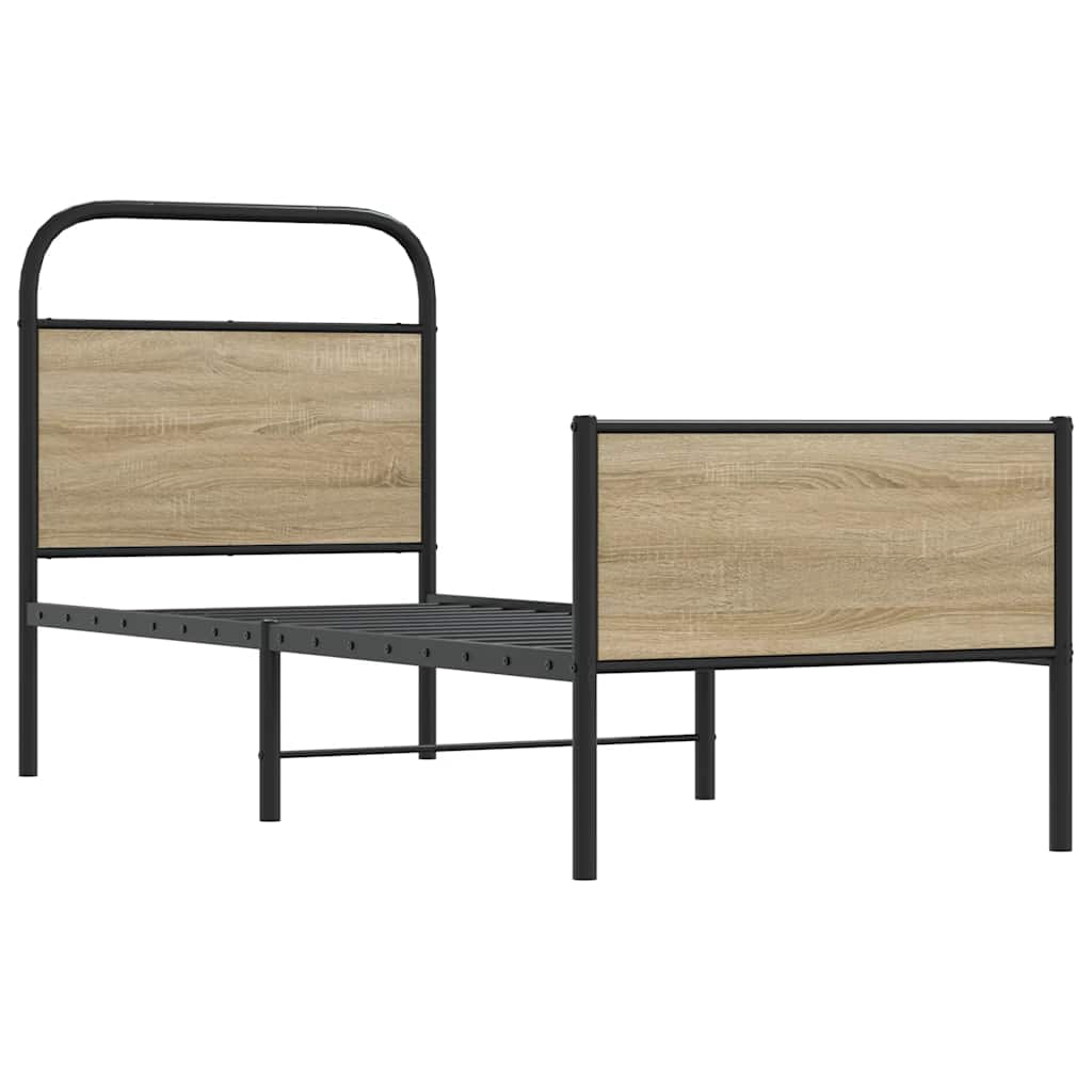 Sengeramme uten madrass sonoma eik 75x190 cm konstruert tre