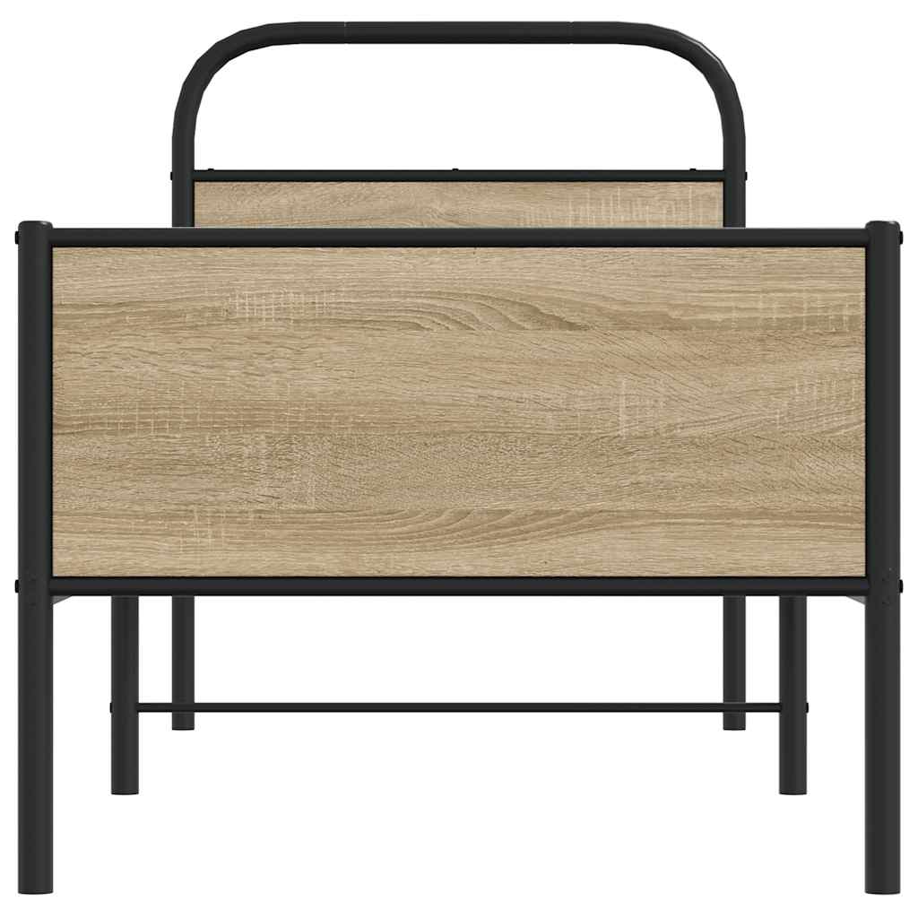 Sengeramme uten madrass sonoma eik 75x190 cm konstruert tre