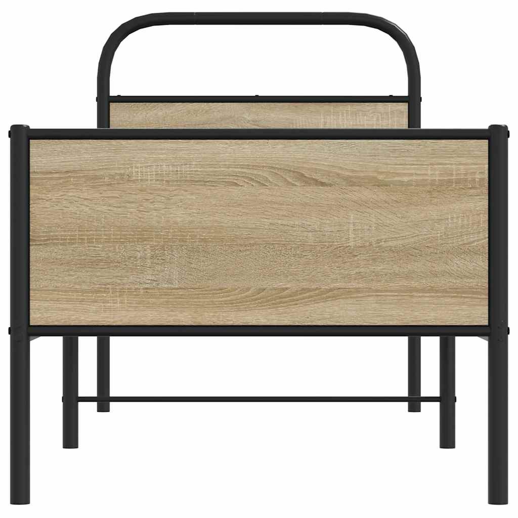 Sengeramme uten madrass sonoma eik 80x200 cm konstruert tre