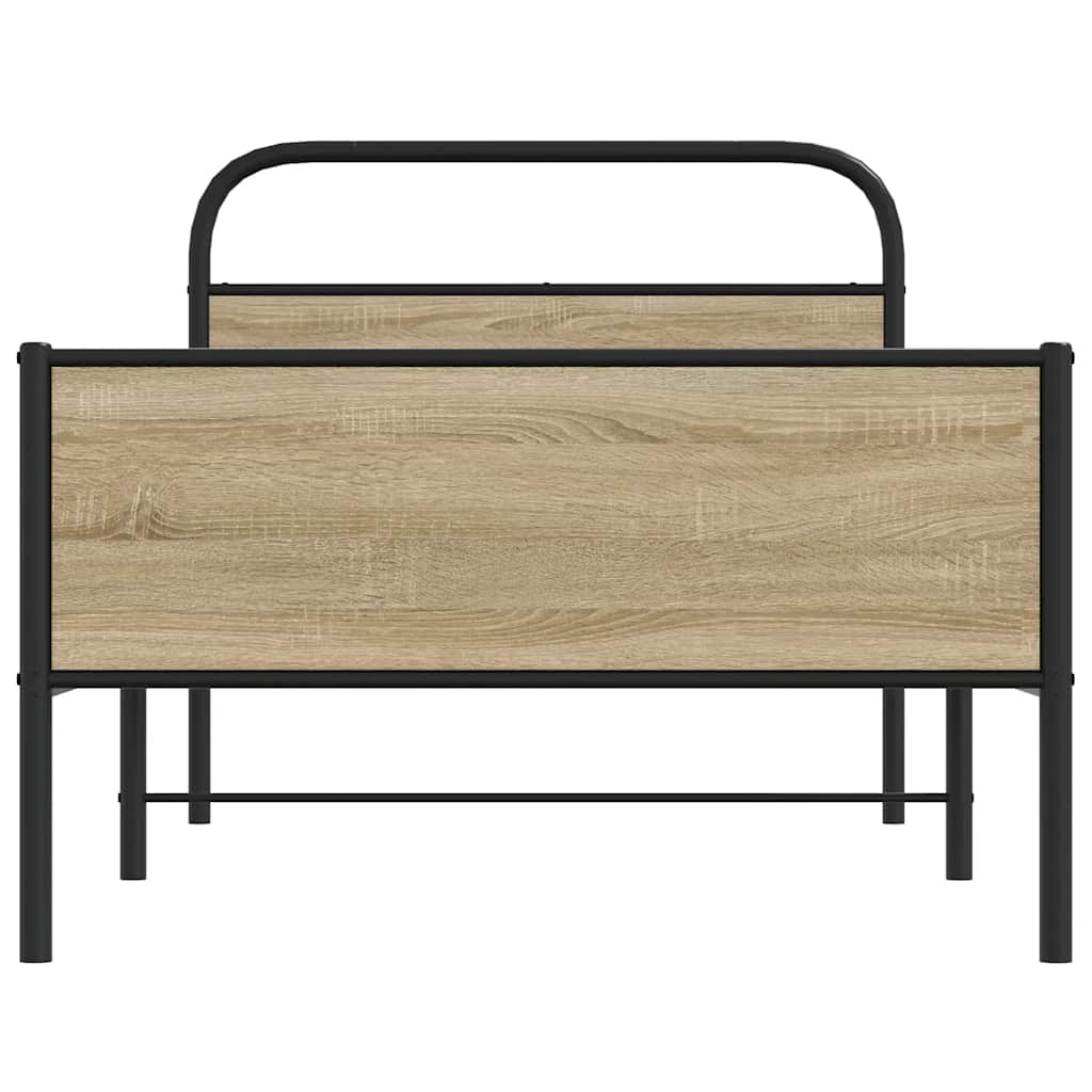 Sengeramme uten madrass sonoma eik 90x190 cm konstruert tre