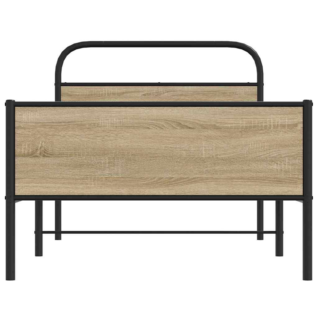 Sengeramme uten madrass sonoma eik 90x200 cm konstruert tre