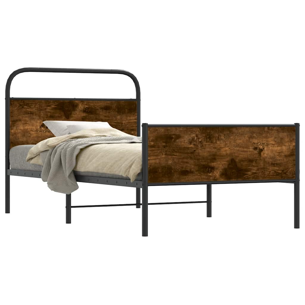 Sengeramme uten madrass sonoma eik 100x190 cm konstruert tre