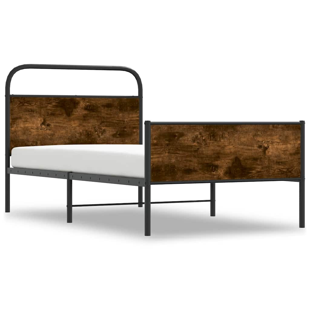 Sengeramme uten madrass sonoma eik 100x190 cm konstruert tre