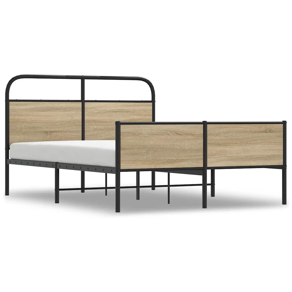 Sengeramme uten madrass sonoma eik 120x200 cm konstruert tre