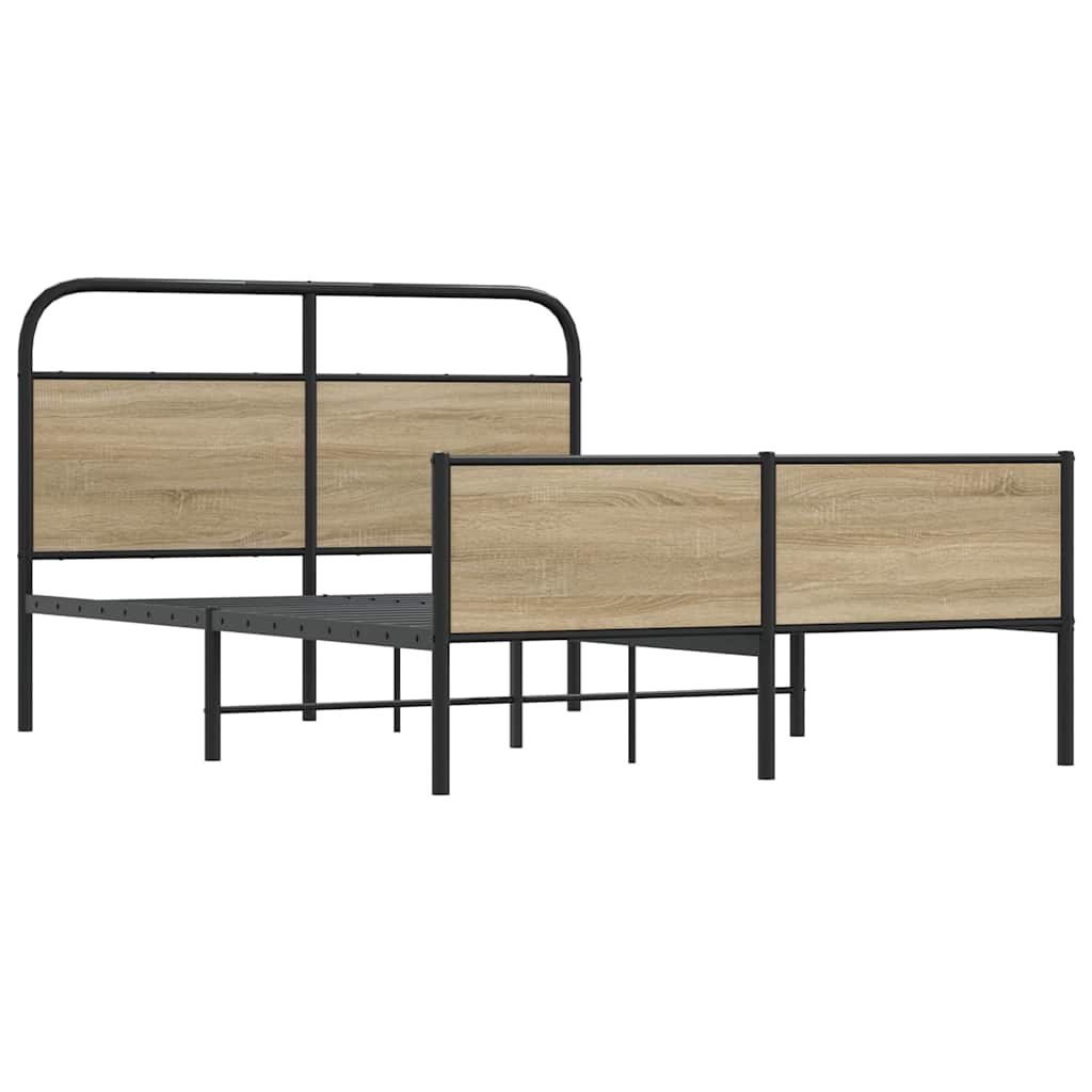 Sengeramme uten madrass sonoma eik 140x200 cm konstruert tre